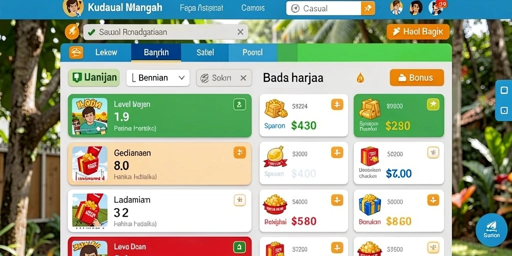 juarago - Fitur sosial yang memungkinkan pemain berbagi pencapaian.